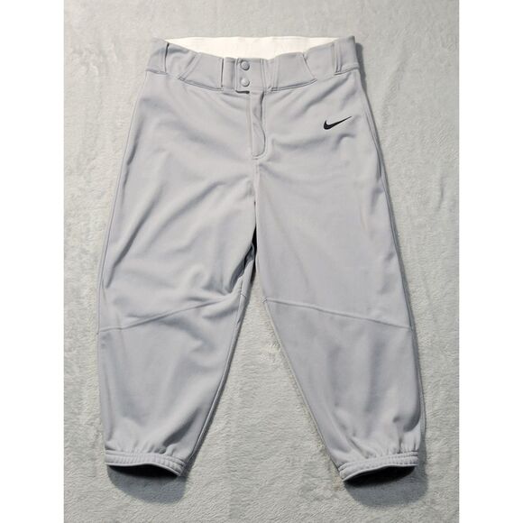 Nike Baseball Gray Zip Up Baseball Pants Boys Size Small - Picture 1 of 5
